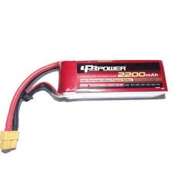 BATERIA DE LIPO 3S 11.1V 2200MAH 20C PLUG XT60 LPB 783496